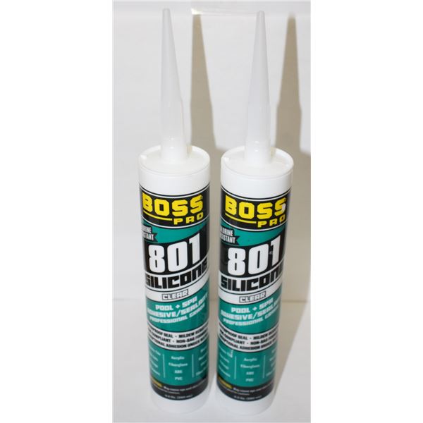 BOSS PRO POOL AND SPA CLEAR SILICONE X2*BAILIFF SEIZURE*
