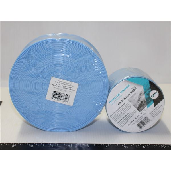 LOT OF 2 POOL BACK WASH HOSES*BAILIFF SEIZURE*