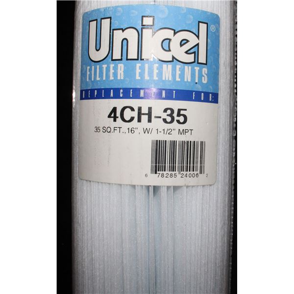 NEW UNICEL FILTER 4CH-35*BAILIFF SEIZURE*