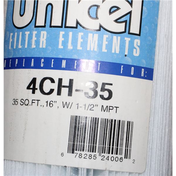 NEW UNICEL FILTER 4CH-35*BAILIFF SEIZURE*