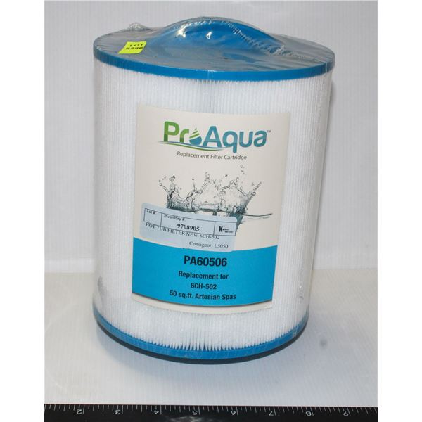 HOT TUB FILTER NEW 6CH-502*BAILIFF SEIZURE*