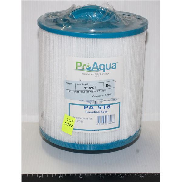 HOT TUB FILTER NEW PA-518*BAILIFF SEIZURE*