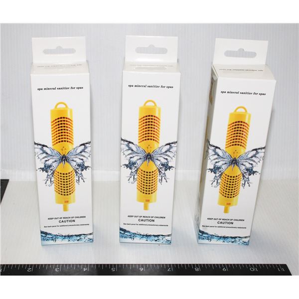 LOT OF 3 MINERAL SANITIZERS FOR HOT TUBS NEW*BAILIFF SEIZURE*