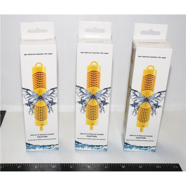 LOT OF 3 MINERAL SANITIZERS FOR HOT TUBS NEW*BAILIFF SEIZURE*