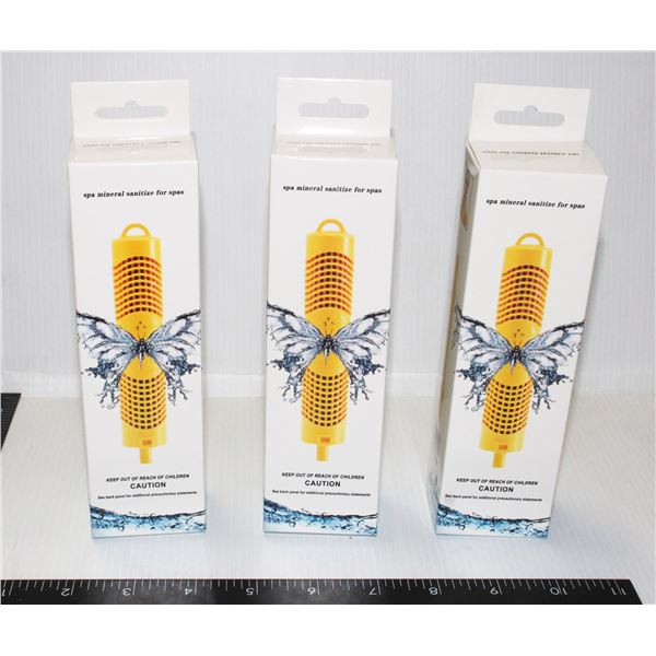 LOT OF 3 MINERAL SANITIZERS FOR HOT TUBS NEW*BAILIFF SEIZURE*