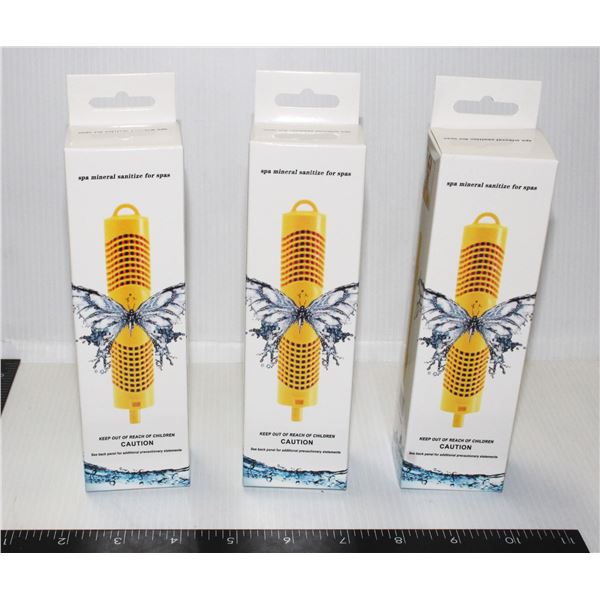 LOT OF 3 MINERAL SANITIZERS FOR HOT TUBS NEW*BAILIFF SEIZURE*