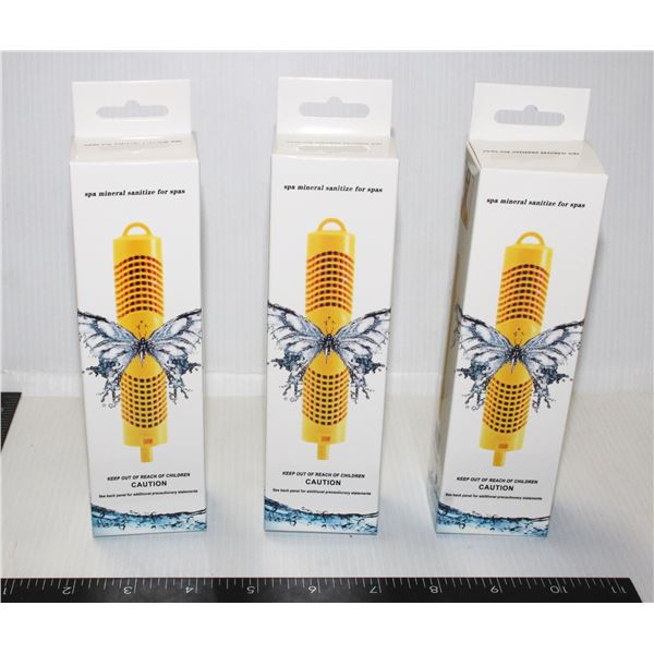 LOT OF 3 MINERAL SANITIZERS FOR HOT TUBS NEW*BAILIFF SEIZURE*