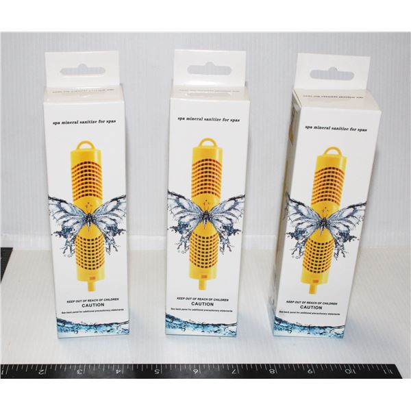 LOT OF 3 MINERAL SANITIZERS FOR HOT TUBS NEW*BAILIFF SEIZURE*