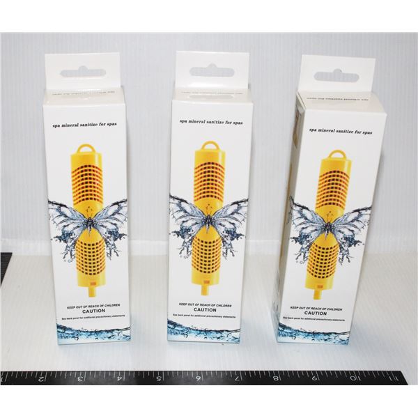 LOT OF 3 MINERAL SANITIZERS FOR HOT TUBS NEW*BAILIFF SEIZURE*