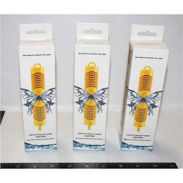 LOT OF 3 MINERAL SANITIZERS FOR HOT TUBS NEW*BAILIFF SEIZURE*