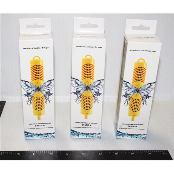 LOT OF 3 MINERAL SANITIZERS FOR HOT TUBS NEW*BAILIFF SEIZURE*