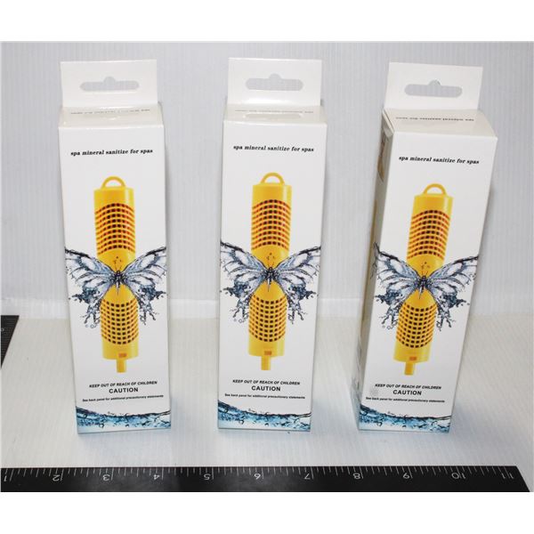 LOT OF 3 MINERAL SANITIZERS FOR HOT TUBS NEW*BAILIFF SEIZURE*