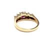 Image 8 : 14K Yellow Gold Ruby & Diamond Terraced Band -Ring