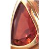 Image 7 : Trilliant-Cut Fire Opal with Diamond Halo Ring