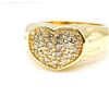 Image 5 : Classic Pave' Diamond Heart Ring
