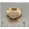 Image 9 : Classic Pave' Diamond Heart Ring