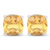 Image 1 : Bold and Chic Chunky Cushion-Cut Citrine Earrings