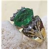 Image 5 : Natural Tsavorite and White Sapphire Ring