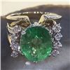 Image 6 : Natural Tsavorite and White Sapphire Ring