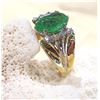 Image 7 : Natural Tsavorite and White Sapphire Ring