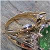 Image 8 : Natural Tsavorite and White Sapphire Ring