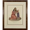 Image 1 : McKenney & Hall Hand Colored Lithograph, "Chippeway Squaw and Child"