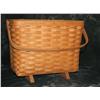 Image 1 : Longaberger Footed Magazine Basket, Signed