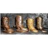 Image 1 : 4 Copper Plated Cowboy Boots