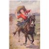 Image 2 : "The Bell of the Plain" Framed and Matted Vintage Postcard