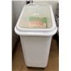 Image 2 : Qty 2 Plastic Food Storage Bins on Wheels (contents not included)