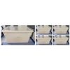 Image 1 : Qty 5 Large White Plastic Bins w/ Lids
