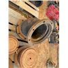 Image 11 : Qty 5 Street Survey Monuments, Misc Sizes & 1 Ductile Iron Pipe Fitting
