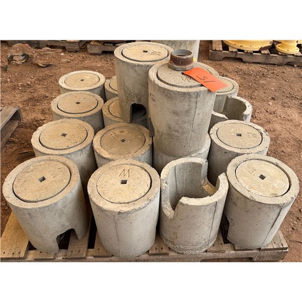 Qty 20 Concrete Water Valve Boxes 10" Dia, 12"H