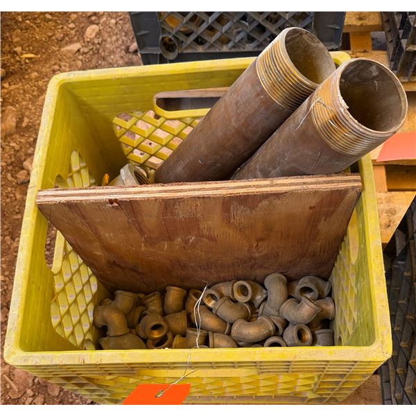 Multiple Brass Pipe Fittings, Misc Sizes & Copper Nipples Threaded