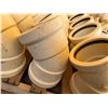 Image 5 : Qty 16 White 45-Degree 6" Sewer & Drain Elbow Fittings