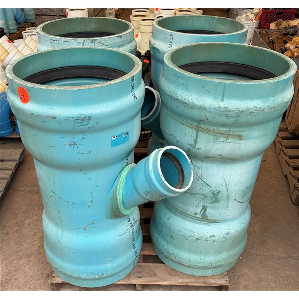 Qty 4 Ipex  Wye Fittings 18" x 6"