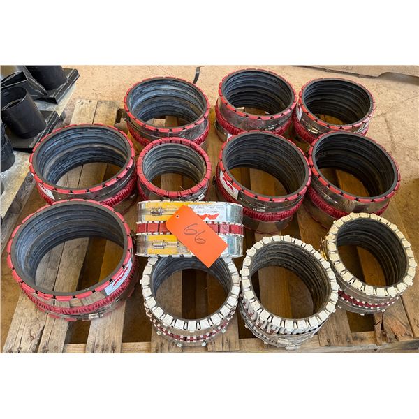 Qty 12 Maxadaptor Universal Shielded Transitional Couplings, Misc Sizes
