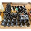 Image 1 : Multiple Black ABS Couplings, Pipe Fittings, Caps, etc, Misc Sizes