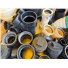 Image 4 : Multiple Black ABS Couplings, Pipe Fittings, Caps, etc, Misc Sizes