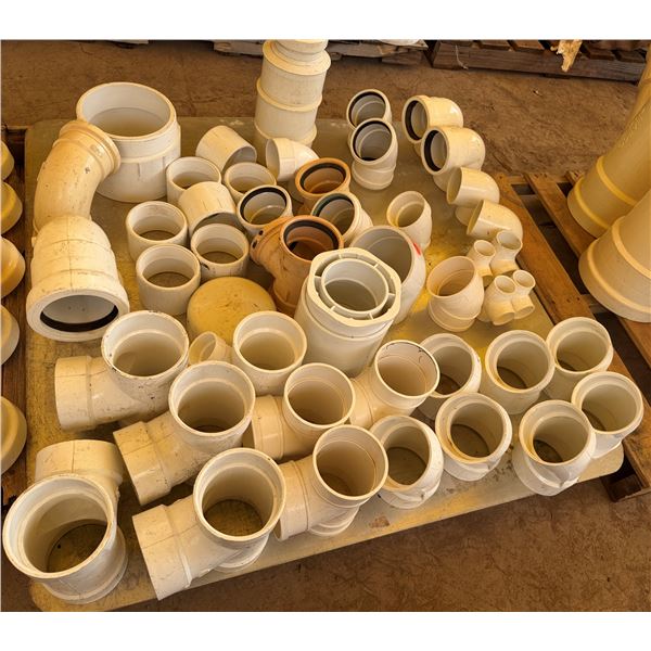 Multiple White Reducers, Adapters, Pipe Fittings, etc, Misc Sizes