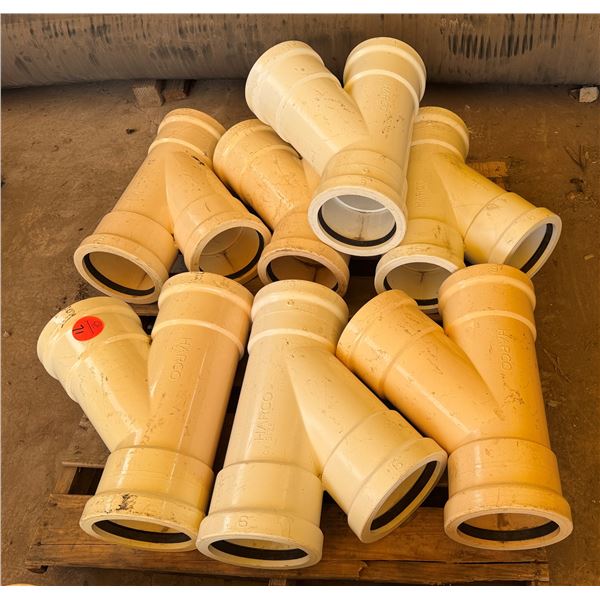Qty 7 Harco 6" Wyes Fittings