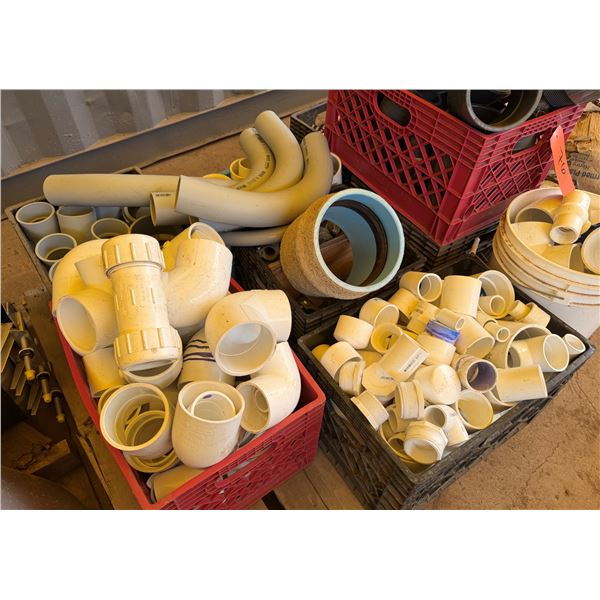 Multiple PVC Pipe Couplings, Adapters, Ball Valves & Fittings, etc, Misc Sizes