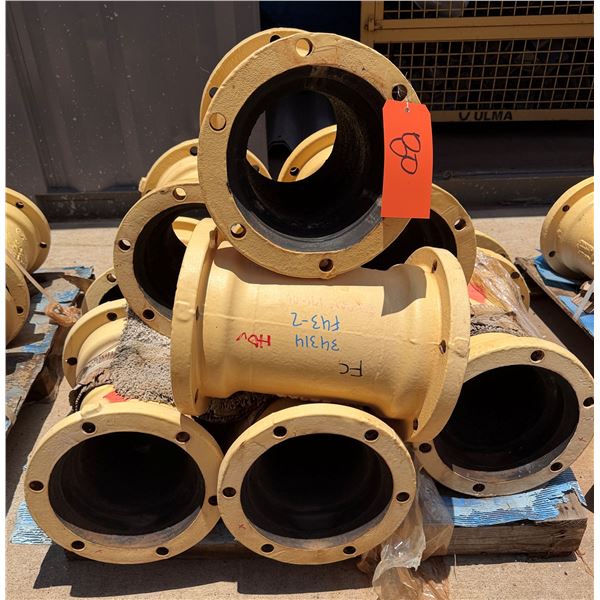 Multiple Ductile Iron 8" Pipe Fittings