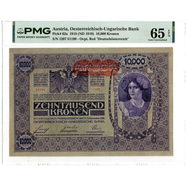 Austria. Oesterreichisch-Ungarische Bank, 1918 (ND 1919), Issued Banknote.