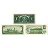 Image 2 : Canada. Bank of Canada, 1937 to 1973, Issued Banknote Trio.