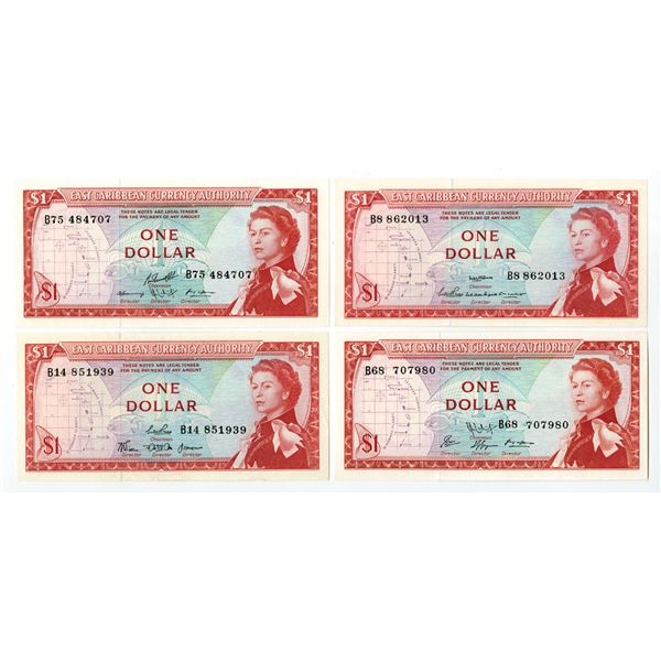 East Caribbean States. East Caribbean Currency Authority, ND (1965), Issued Banknote Quartet.