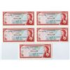 Image 1 : East Caribbean States. East Caribbean Currency Authority, ND (1965), Sequential Issued Banknote Asso