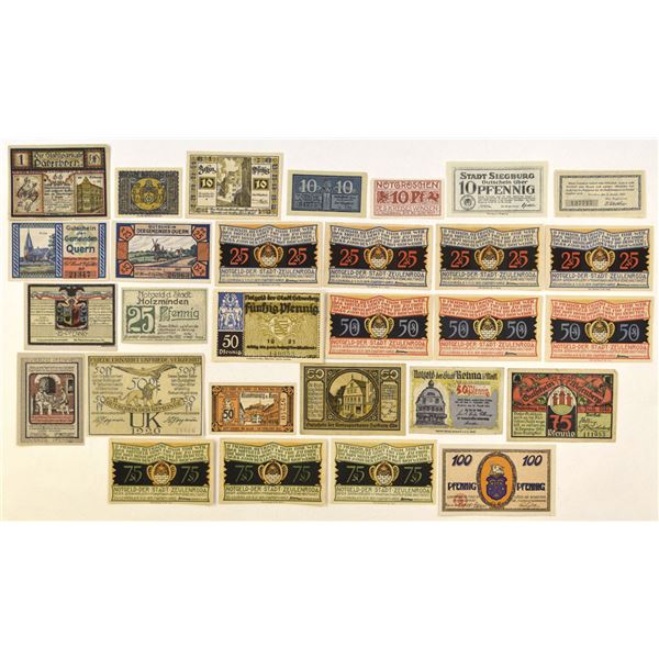 Germany. Municipal Notgeld Collection, 1920 to 1922.
