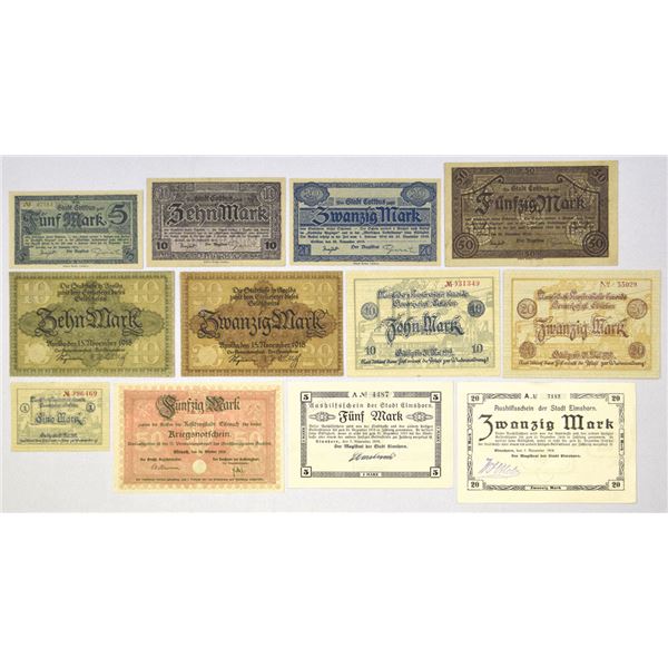 Germany. Municipal Notgeld, 1918 to 1919, Issued Assortment.
