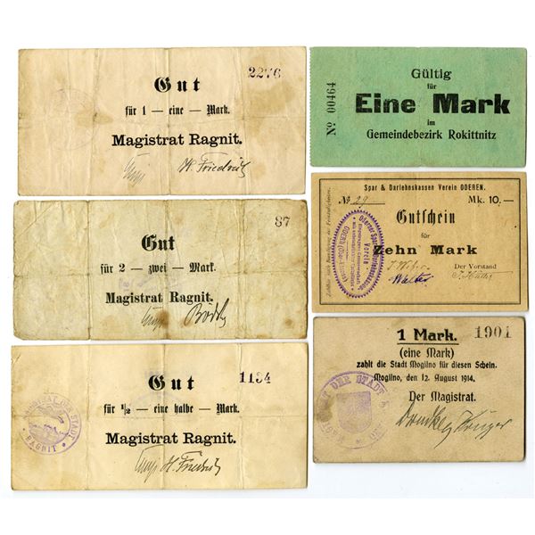 Germany & Austria, 1914 to 1916, Municipal Notgeld & Gutschein Assortment